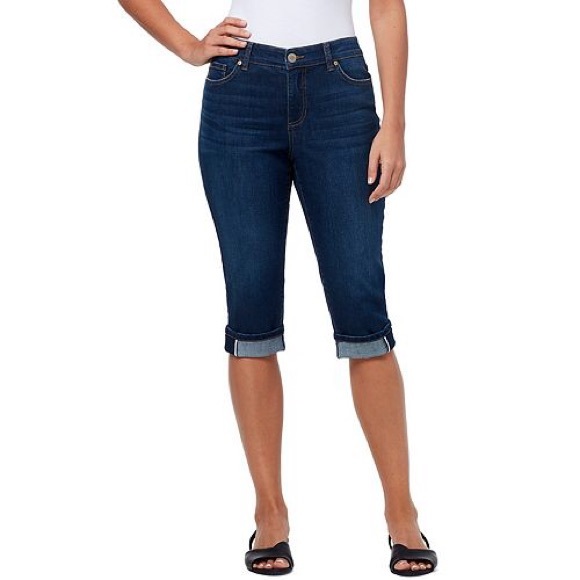 Bandolino Denim - Bandolino high-rise cuffed jean capris
